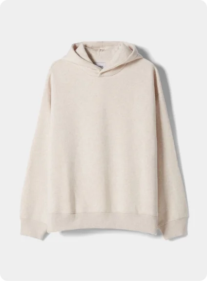 Taş Rengi Kapüşonlu Sweatshirt